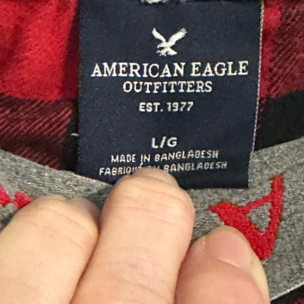 American Eagle Outfitters Red and Gray Plaid Pants - Picture 2 of 5